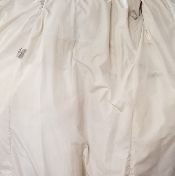 $2395 MADE IN ITALY Real Fox Fur Trimmed Ivory Coat - Picture 11 of 12